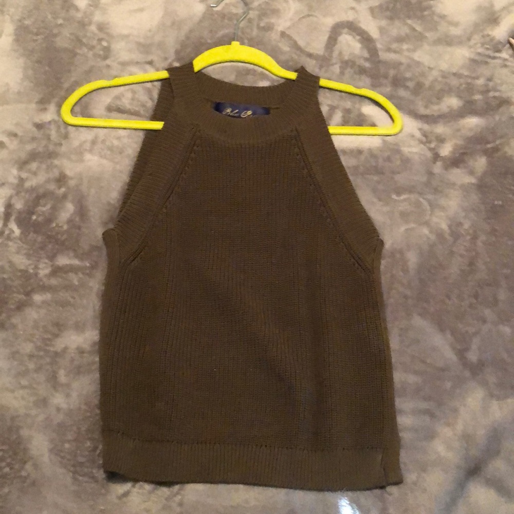 Green Knitted Tank Top